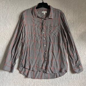 Alexander Jordan Long Sleeve Houndstooth Print, Plaid Print, Tweed Fabric Size L